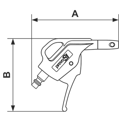 PREVOST 6bar Air Blow Gun, ISOB 6 Air Inlet (BSP)