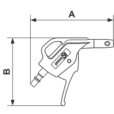 PREVOST 6bar Air Blow Gun, ISOC 6 Air Inlet (BSP)