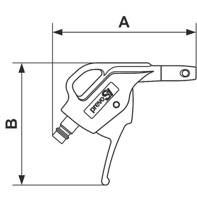 PREVOST 6bar Air Blow Gun, European 7.4 Air Inlet (BSP)