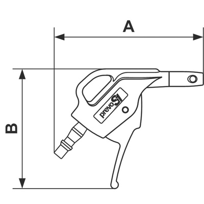 PREVOST 6bar Air Blow Gun, British 6 Air Inlet (BSP)