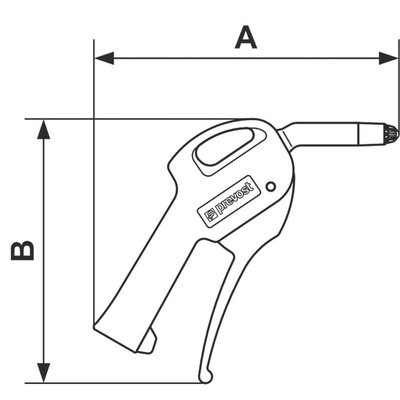 PREVOST 6bar Air Blow Gun, G 1/4in Air Inlet (BSP)