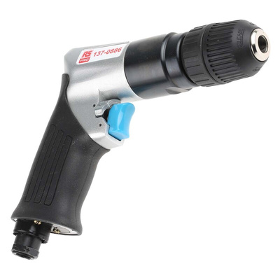 RS PRO Air Drill 10mm Reversible, 1/4in Air Inlet (BSP) , 1800 1/min