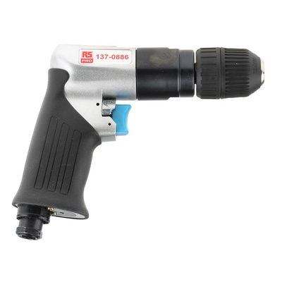 RS PRO Air Drill 10mm Reversible, 1/4in Air Inlet (BSP) , 1800 1/min
