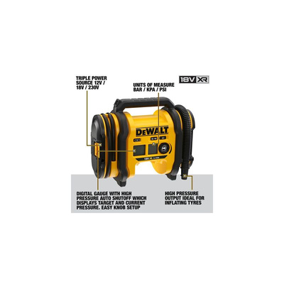 DeWALT Tyre Inflator, 160psi