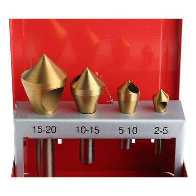 RS PRO HSS Countersink Drill Bit Set, 2mm Head, 90°, 4 Piece(s)