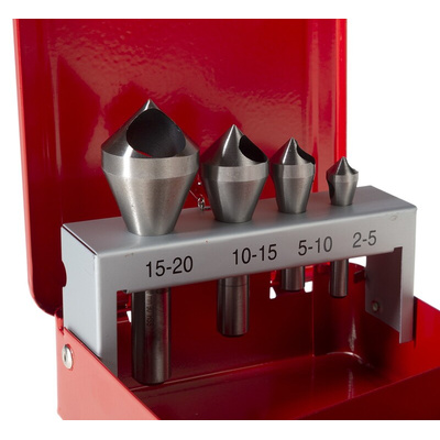 RS PRO HSS Countersink Drill Bit Set, 2mm Head, 90°, 4 Piece(s)
