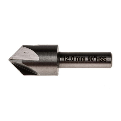 RS PRO HSS Countersink Drill Bit Set, 6 mm, 8 mm, 10 mm, 12 mm, 16 mm, 20 mm Head, 5 Flute(s), 90°, 6 Piece(s)