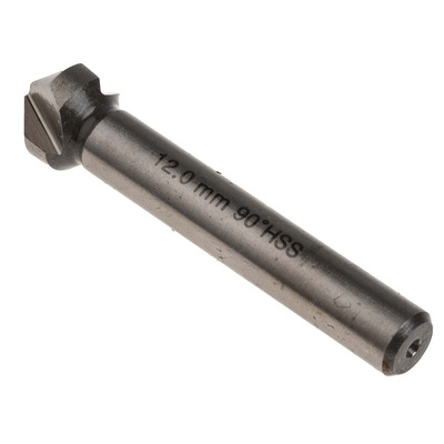 RS PRO HSS Drill Bit, 12mm Head, 3 Flute(s), 90°, 1 Piece(s)