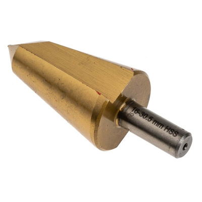 RS PRO 3-Piece Step Drill Bit Set for Metal, 30in Max, 3mm Min, HSS Bits