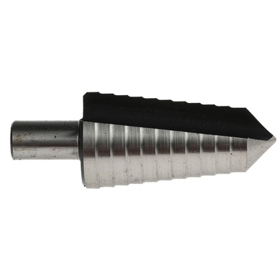 RS PRO 3-Piece Step Drill Bit Set for Metal, 30mm Max, 4mm Min, HSS Bits