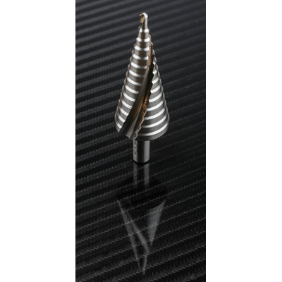 RS PRO 3-Piece Step Drill Bit Set for Metal, 30mm Max, 4mm Min, HSS Bits