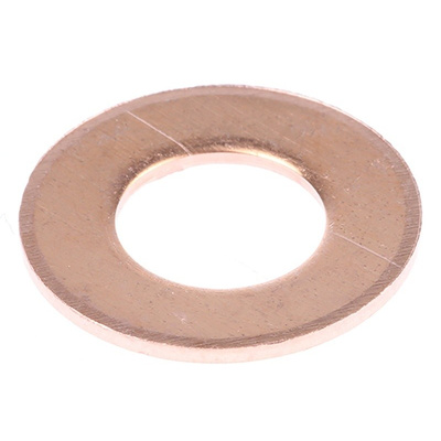 Copper Plain Washer, 1.25mm Thickness, M10