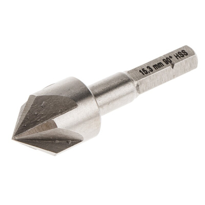 RS PRO HSS Drill Bit, 15.3mm Head, 5 Flute(s), 90°, 1 Piece(s)
