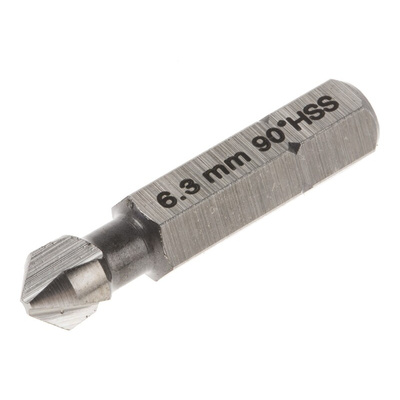 RS PRO HSS Drill Bit, 6.3mm Head, 3 Flute(s), 90°, 1 Piece(s)