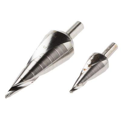 RS PRO 2-Piece Step Drill Bit Set for Metal, 31mm Max, 5mm Min, HSS Bits