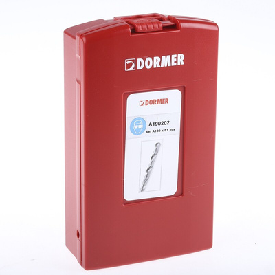 Dormer 51-Piece Twist Drill Bit Set for Multi-Material, 6mm Max, 1mm Min, HSS Bits