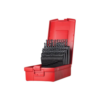 Dormer 51-Piece Twist Drill Bit Set for Multi-Material, 6mm Max, 1mm Min, HSS Bits