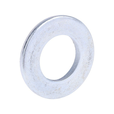 Bright Zinc Plated Steel Plain Washer, 2.5mm Thickness, M12