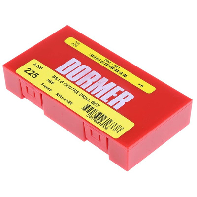Dormer 5-Piece Twist Drill Bit Set for Multi-Material, 2 1/2in Max, 1 1/2in Min, HSS Bits