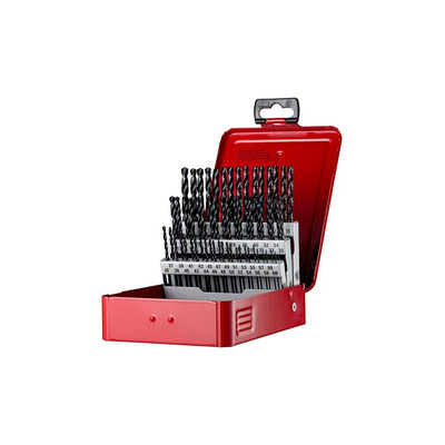 Dormer 60-Piece Twist Drill Bit Set for Metal, 60mm Max, 1 Min, HSS Bits