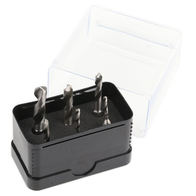 RS PRO 6-Piece Twist Drill Bit Set for Metal, 10mm Max, 3mm Min, HSS Bits