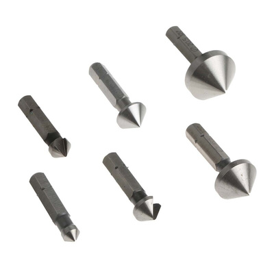 Wera HSS Countersink Drill Bit Set, 6.3 mm, 8.3 mm, 10.4 mm, 12.4 mm, 16.5 mm, 20.5 mm Head, 90°, 8 Piece(s)