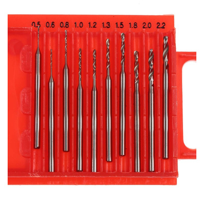 RS PRO 10-Piece Twist Drill Bit Set for Multi-Material, 2.2mm Max, 0.5mm Min, HSS Bits
