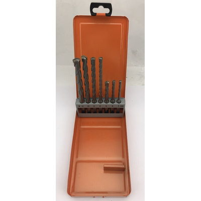 RS PRO 7-Piece SDS Drill Bit Set for Masonry, 12mm Max, 5mm Min, Tungsten Carbide Tipped Bits