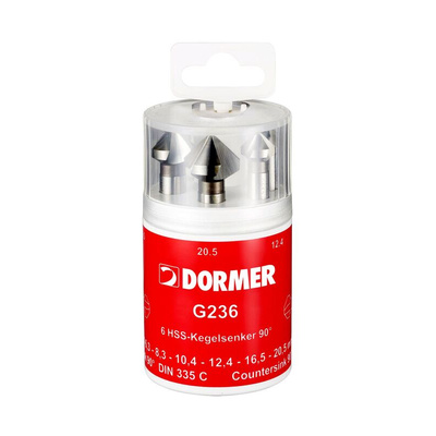 Dormer Countersink, 90°, 6 Piece(s)