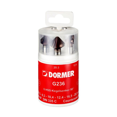 Dormer Countersink, 90°, 6 Piece(s)