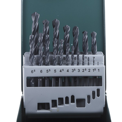 Bosch 19-Piece Twist Drill Bit Set for Metal, 10mm Max, 1mm Min, HSS-R Bits