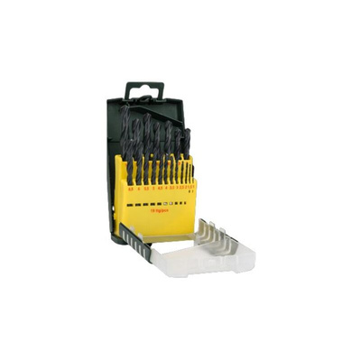 Bosch 19-Piece Twist Drill Bit Set for Metal, 10mm Max, 1mm Min, HSS-R Bits