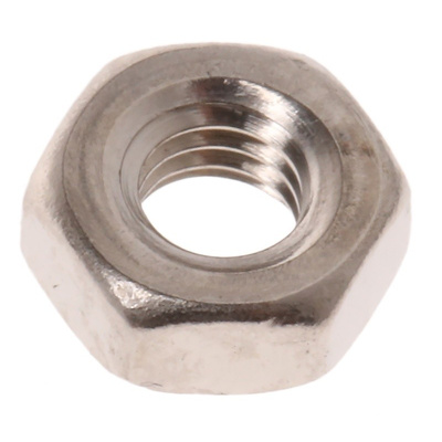 RS PRO Brass Hex Nut, Nickel Plated, M3