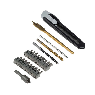 Bosch 50-Piece Masonry Drill Bit, Metal Drill Bit, Wood Drill Bit Set for Multi-Material, 22mm Max, 1.5mm Min, HSS Bits