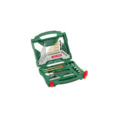 Bosch 50-Piece Masonry Drill Bit, Metal Drill Bit, Wood Drill Bit Set for Multi-Material, 22mm Max, 1.5mm Min, HSS Bits