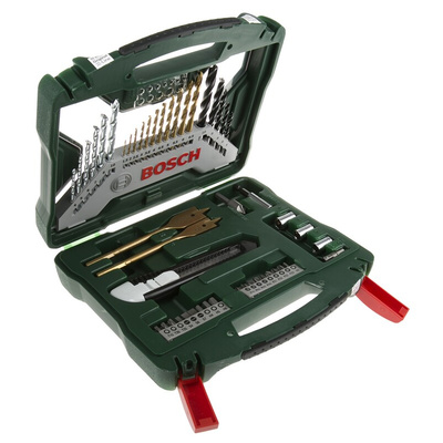 Bosch 50-Piece Masonry Drill Bit, Metal Drill Bit, Wood Drill Bit Set for Multi-Material, 22mm Max, 1.5mm Min, HSS Bits