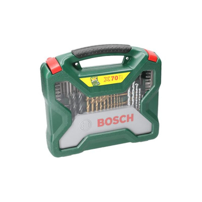Bosch 70-Piece Twist Drill Bit Set for Multi-Material, 32mm Max, 1.5mm Min, HSS Bits