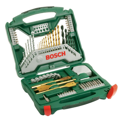 Bosch 70-Piece Twist Drill Bit Set for Multi-Material, 32mm Max, 1.5mm Min, HSS Bits