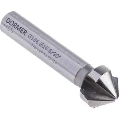 Dormer HSS Drill Bit, 16.5mm Head, 3 Flute(s), 90°, 1 Piece(s)