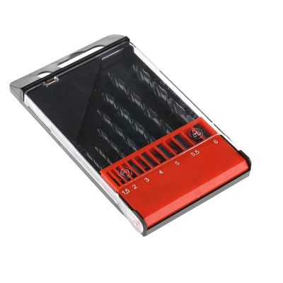 RS PRO 7-Piece Twist Drill Bit Set for Metal, 6mm Max, 1.5mm Min, HSS Bits