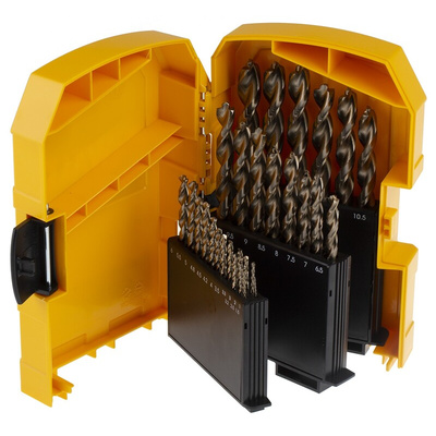 DeWALT 29-Piece Twist Drill Bit Set for Metal, 13mm Max, 1mm Min, HSS-Co Bits