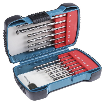 Makita 13-Piece Twist Drill Bit Set for Masonry, 8mm Max, 4mm Min, Tungsten Carbide Tipped Bits