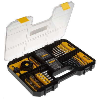 DeWALT 100-Piece Twist Drill Bit Set for Multi-Material, 10mm Max, 1.5 Min, HSS Bits