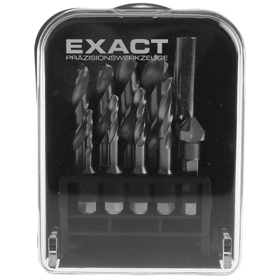 EXACT 11-Piece Twist Drill Bit Set for Metal, 10.2mm Max, 2.5mm Min, HSS Bits