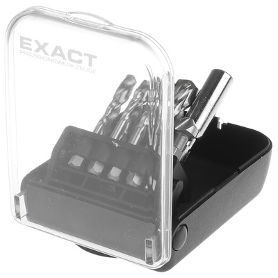 EXACT 11-Piece Twist Drill Bit Set for Metal, 10.2mm Max, 2.5mm Min, HSS Bits