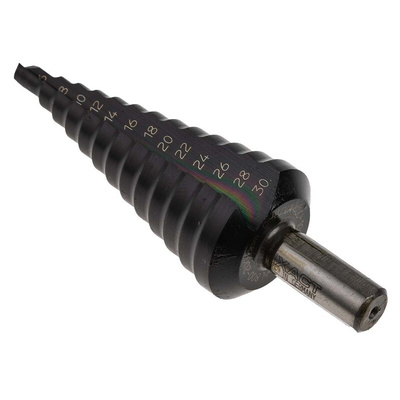EXACT 3-Piece Step Drill Bit Set for Metal, 30mm Max, 4mm Min, HSS Bits