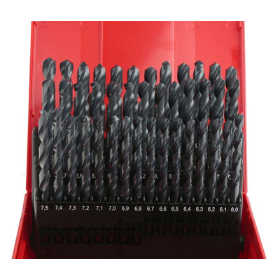 Dormer 41-Piece Twist Drill Bit Set for Multi-Material, 10mm Max, 6mm Min, HSS Bits