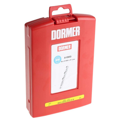 Dormer 21-Piece Twist Drill Bit Set for Multi-Material, 3/8in Max, 1/16in Min, HSS Bits
