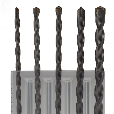DeWALT 5-Piece Twist Drill Bit Set for Masonry, Multi-Material, 8mm Max, 4mm Min, Carbide Bits