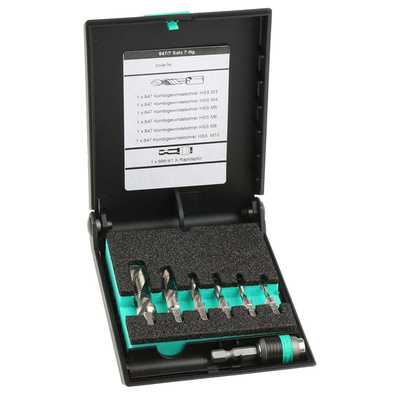 Wera 7-Piece Twist Drill Bit Set for Metal, 8.5mm Max, 2.5mm Min, HSS Bits